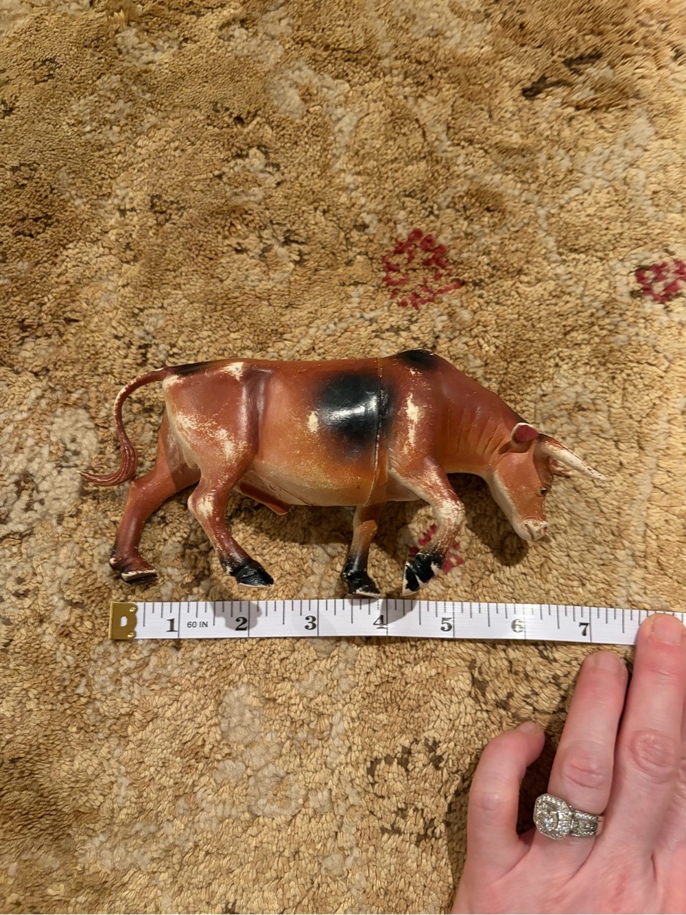 Vintage bull heavy plastic accent piece home decor toy - Picture 5 of 7